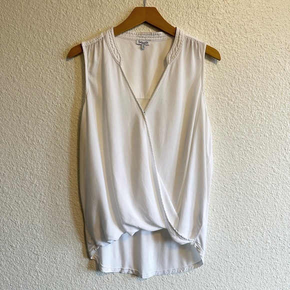 Splendid Tops - Splendid Draped Business Casual Office High Low Blouse White Women’s XS